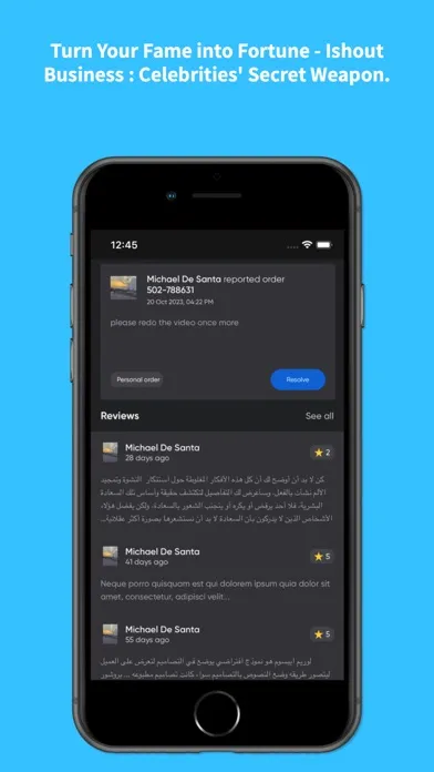 Tangkapan layar iShout Business