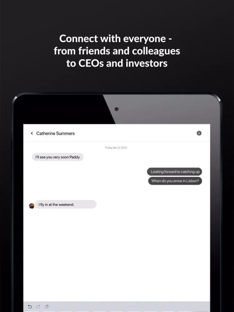 Tangkapan layar f.ounders Toronto iPad 