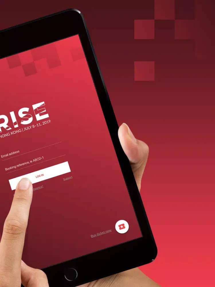 ภาพหน้าจอของ RISEConf iPad 