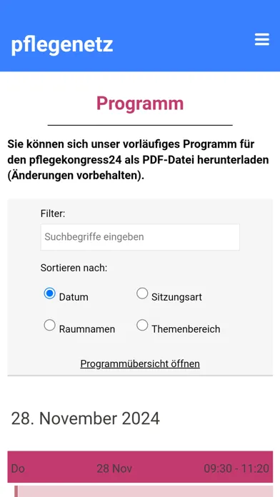 pflegekongress24 Ekran Görüntüleri