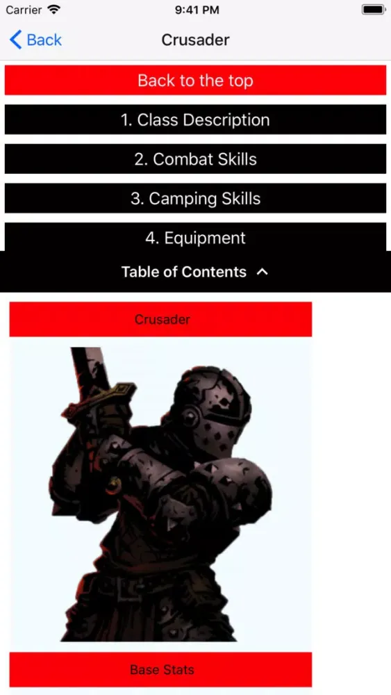 Ảnh chụp màn hình của Mobile Wiki - Darkest Dungeon