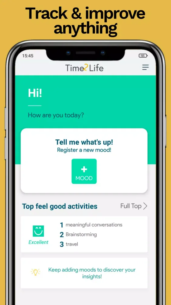 Screenshot di Time2Life — Quick Mood Journal