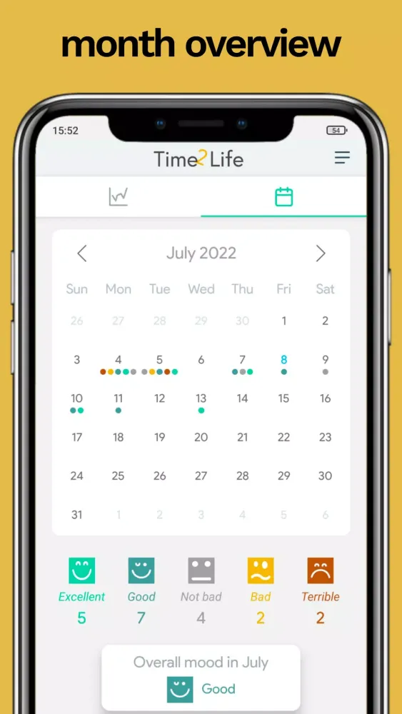 Screenshot di Time2Life — Quick Mood Journal