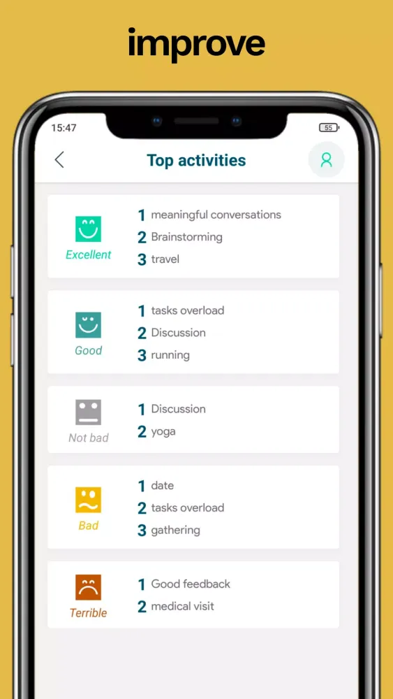 Screenshot di Time2Life — Quick Mood Journal