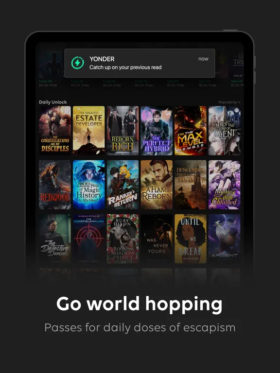 YONDER: Stories & Fiction iPad  스크린샷