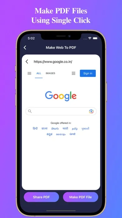 Captures d'écran de Web To PDF : PDF Editor