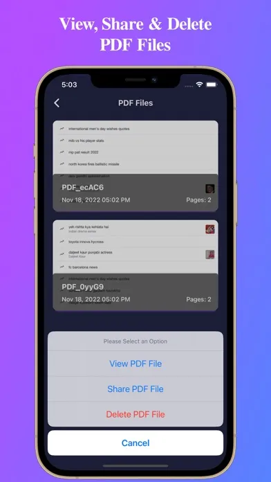 Captures d'écran de Web To PDF : PDF Editor
