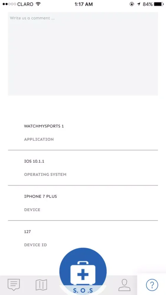 Ảnh chụp màn hình của WatchMySports Webtrack