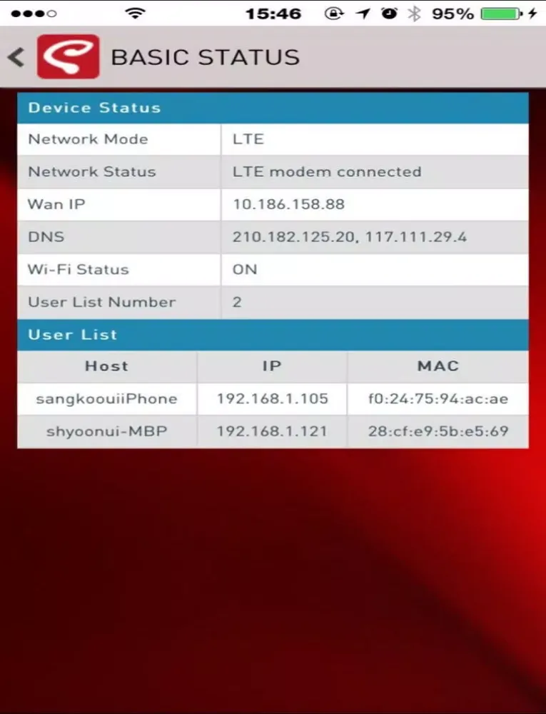 Tangkapan layar Mylink M2S iPad 