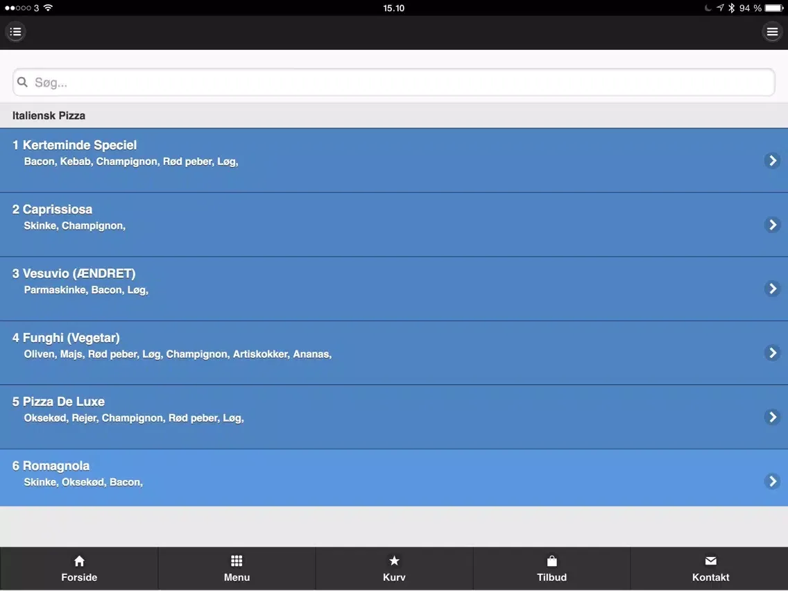 Capturas de pantalla de Evita Pizza iPad 