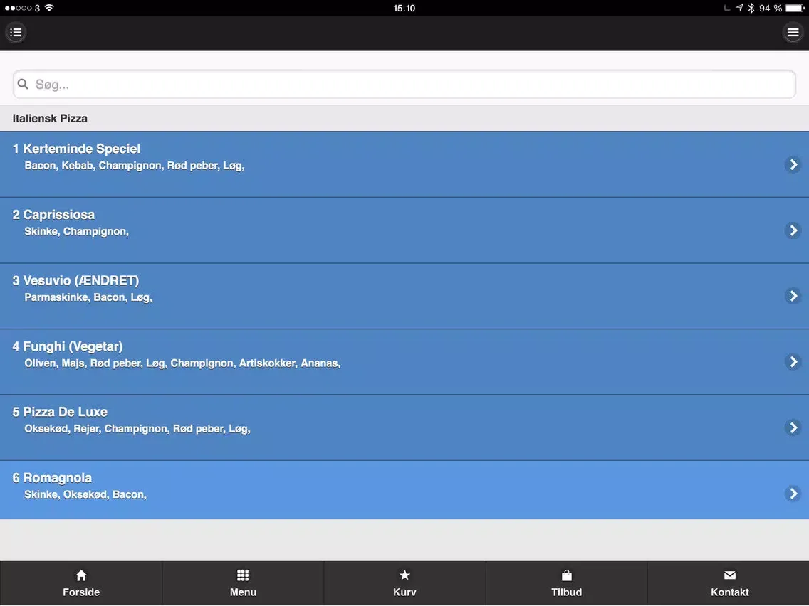 Sason Pizza iPad  Screenshots