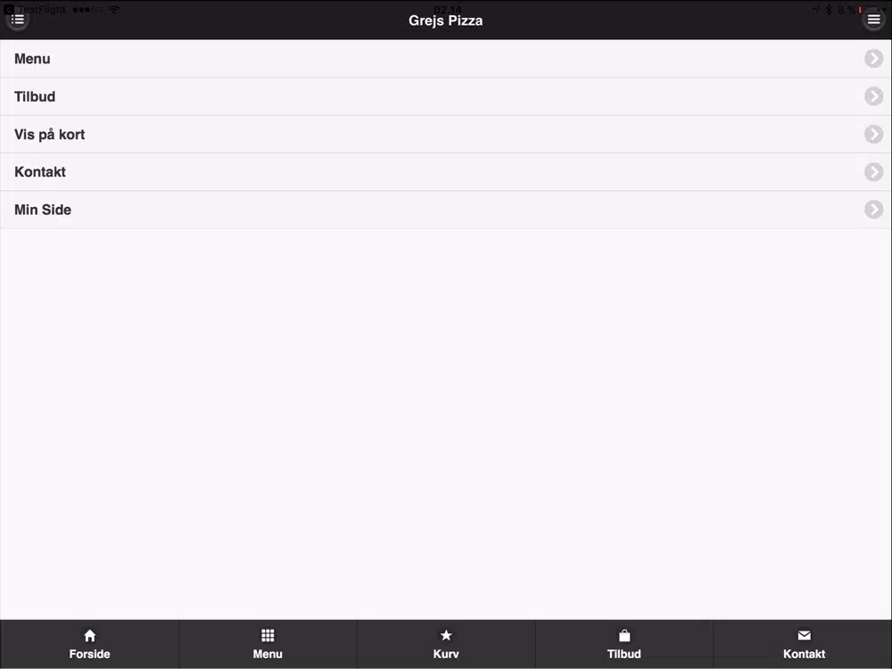 Tangkapan skrin Grejs Pizza iPad 