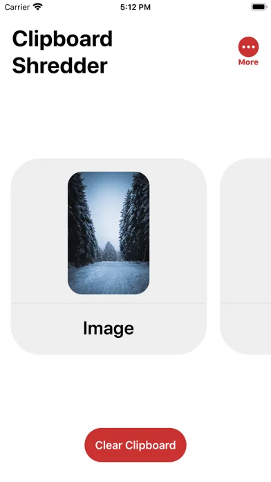 Tangkapan layar Clipboard Shredder