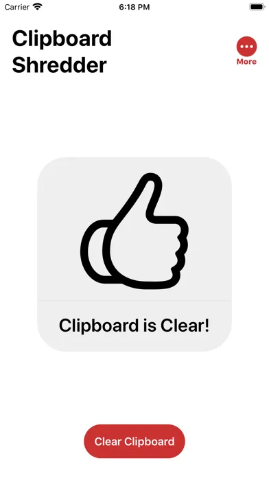 Tangkapan layar Clipboard Shredder