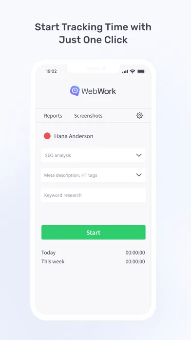 Ảnh chụp màn hình của WebWork Time Tracker