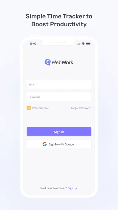 Ảnh chụp màn hình của WebWork Time Tracker