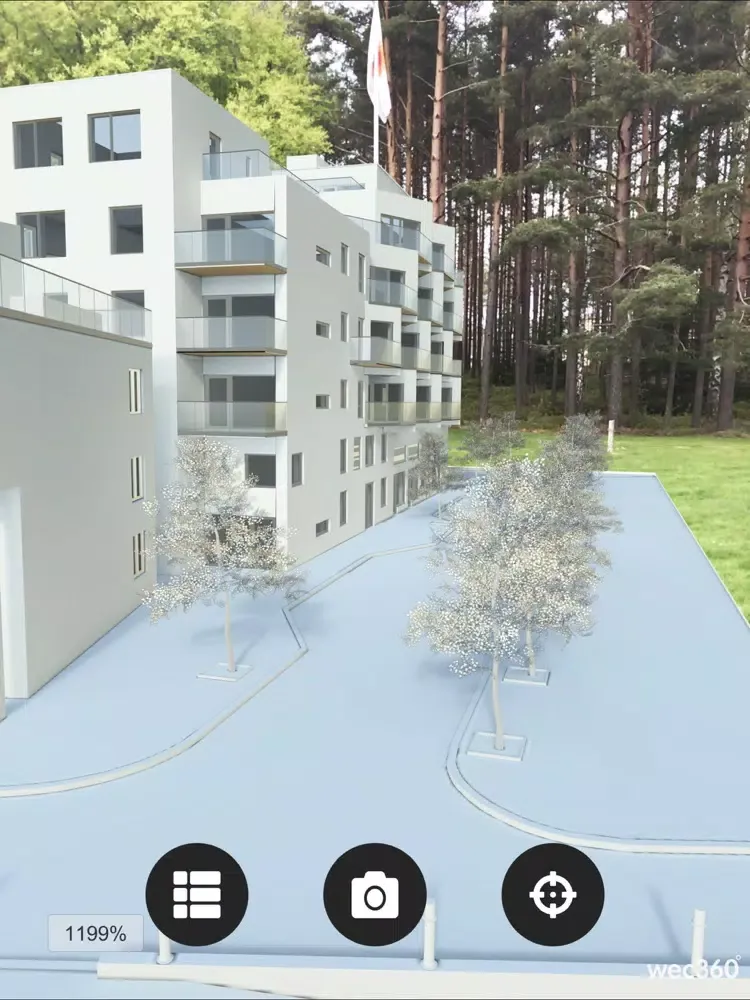 Capturas de tela do wec360° AR iPad 