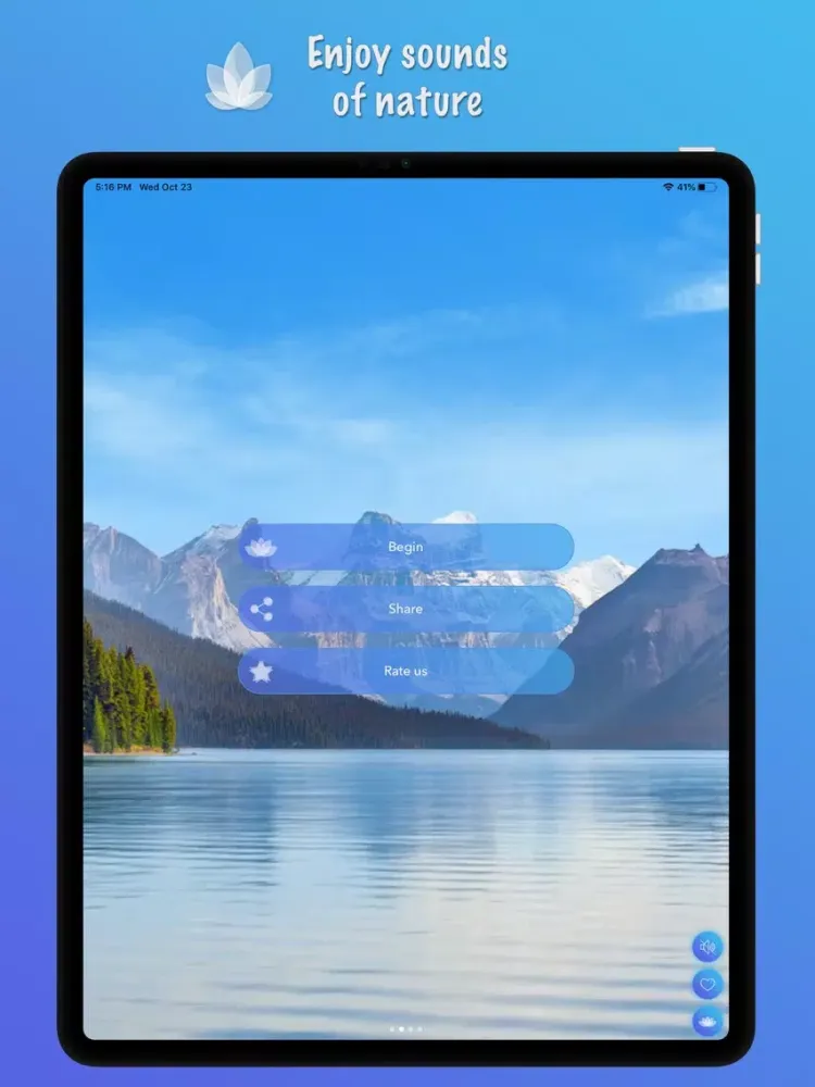 Calmest : Meditate,Sleep,Relax iPad  स्क्रीनशॉट