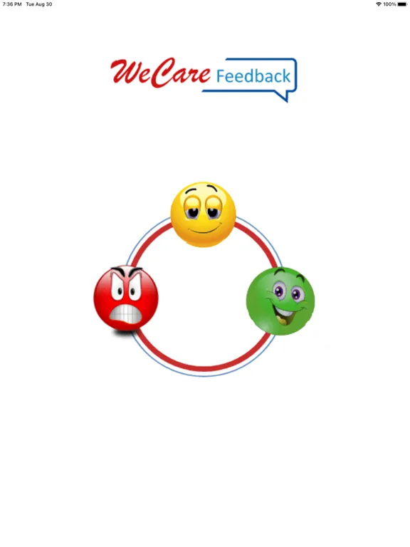 Capturas de tela do WeCare Feedback iPad 