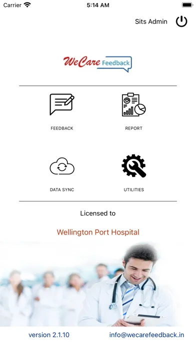 Capturas de tela do WeCare Feedback