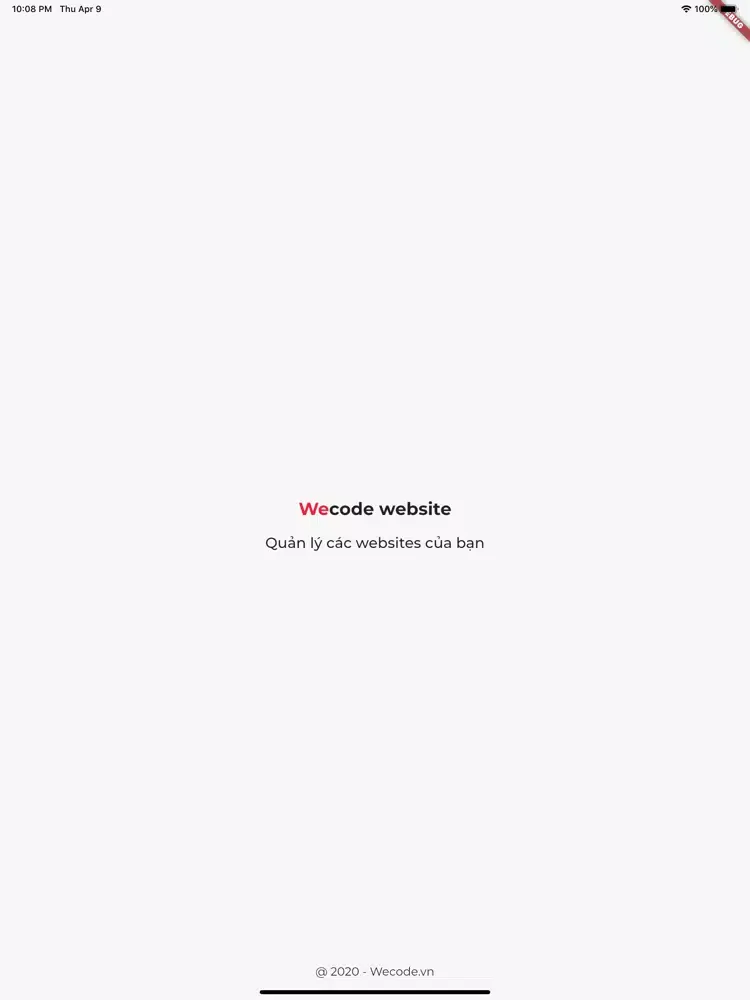 ภาพหน้าจอของ WeCode Websites App iPad 