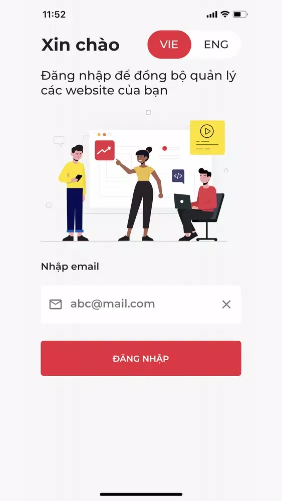 ภาพหน้าจอของ WeCode Websites App