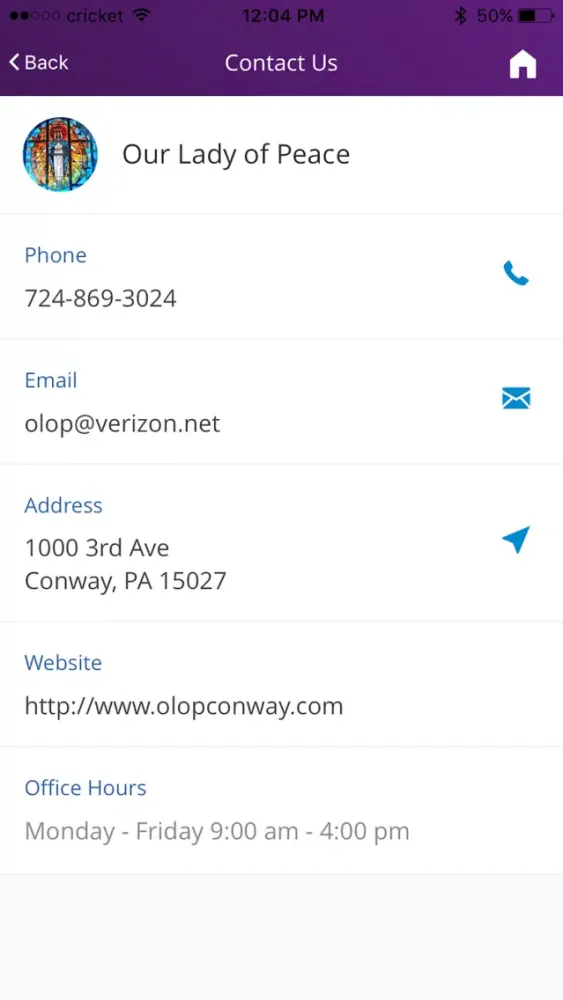 Capturas de pantalla de Our Lady of Peace Church Conway PA