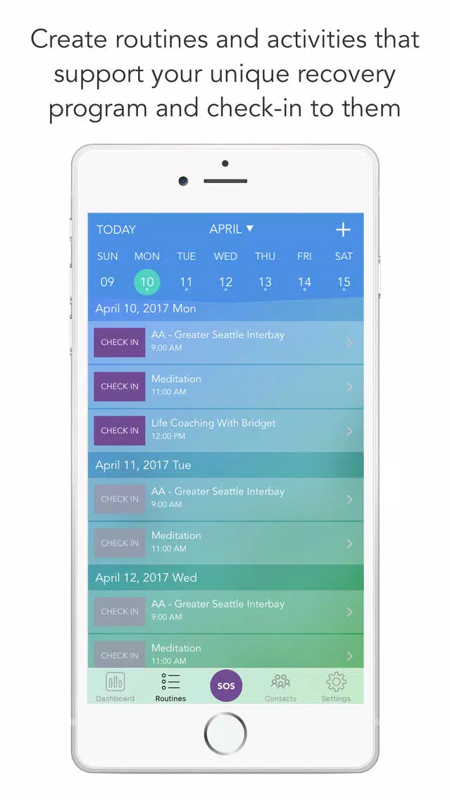 Zrzuty ekranu MAPconnect – Aftercare Support