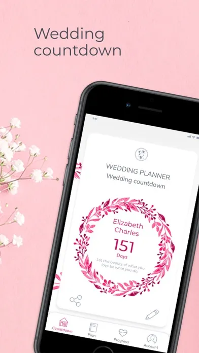 App Wedding planner, countdown應用截圖