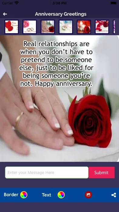 Capturas de tela do Wedding Anniversary Wishes