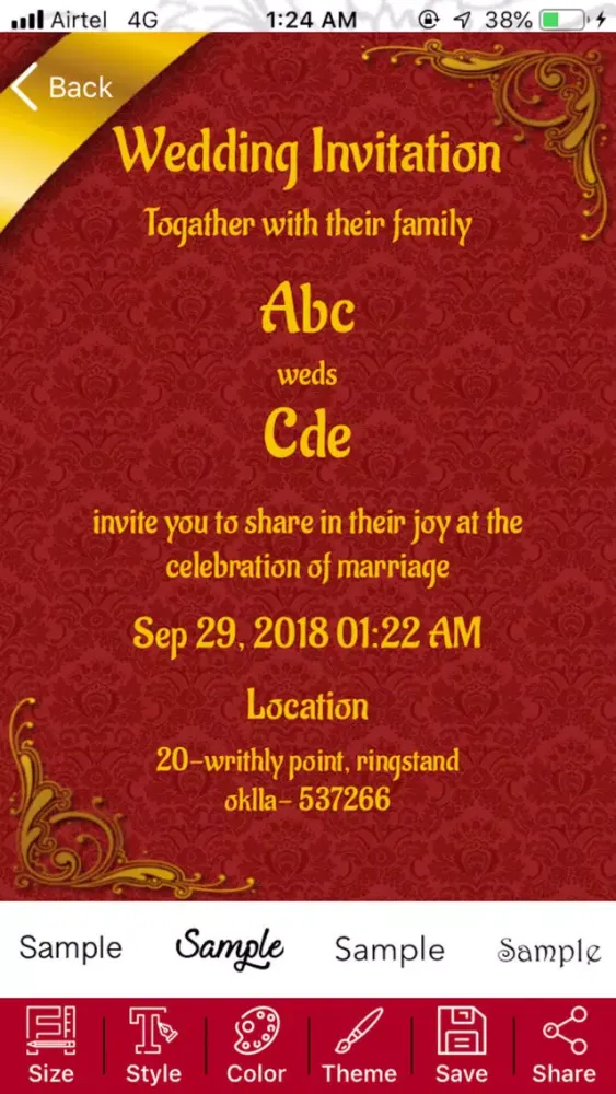 Wedding Card Makers 스크린샷