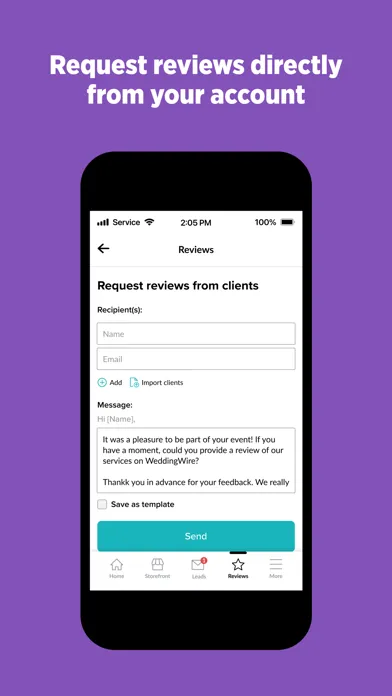WeddingPro for Vendors স্ক্রিনশট