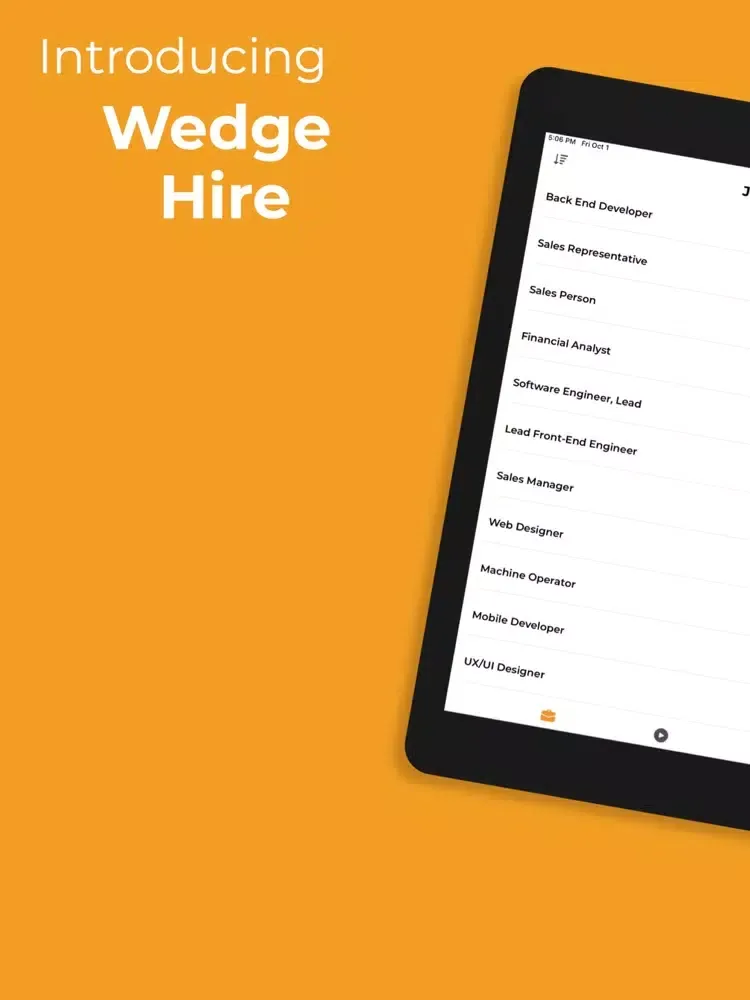 Wedge Hire iPad  스크린샷