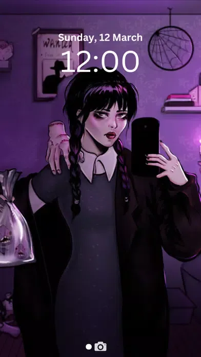 Zrzuty ekranu Wednesday Addams Wallpaper 4k
