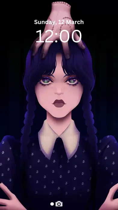 Zrzuty ekranu Wednesday Addams Wallpaper 4k