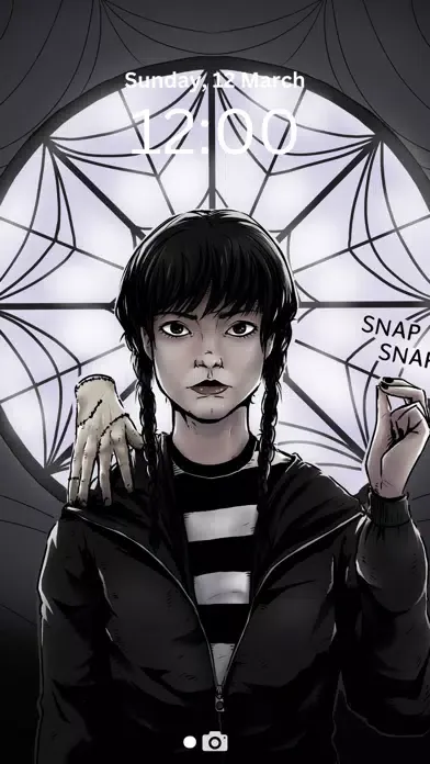 Zrzuty ekranu Wednesday Addams Wallpaper 4k