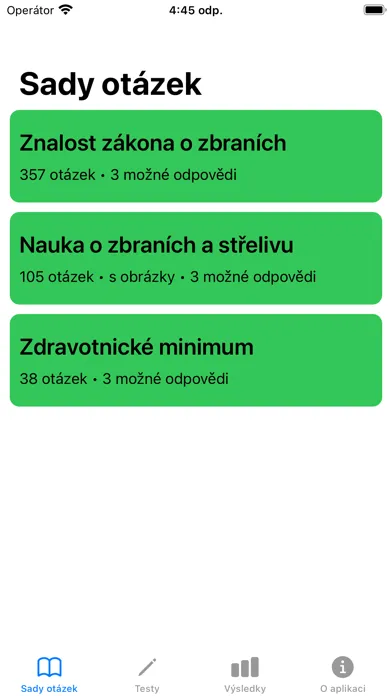 Tangkapan skrin Zbrojní průkaz