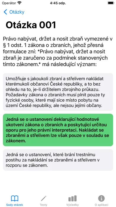 Tangkapan skrin Zbrojní průkaz