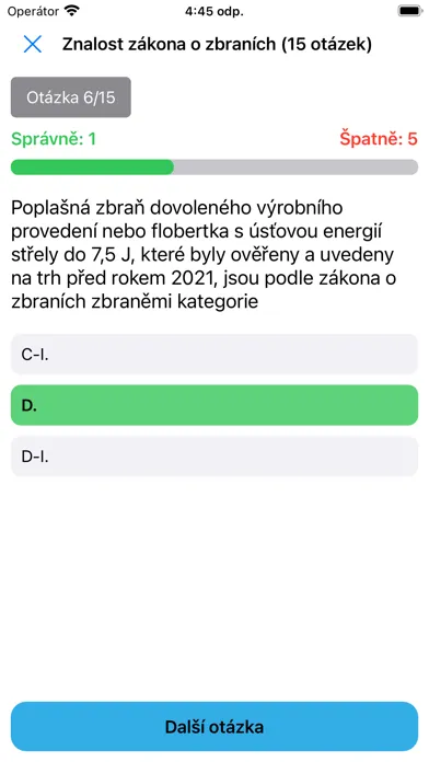 Tangkapan skrin Zbrojní průkaz