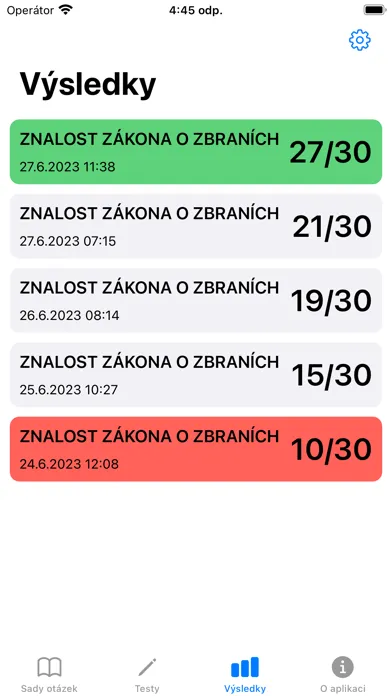 Tangkapan skrin Zbrojní průkaz