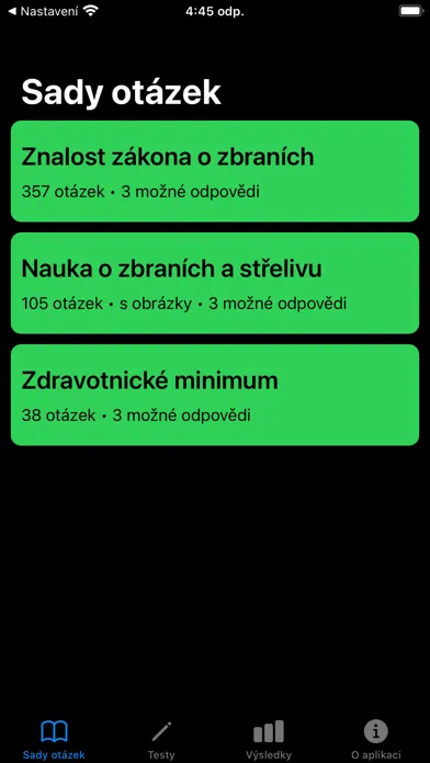 Tangkapan skrin Zbrojní průkaz