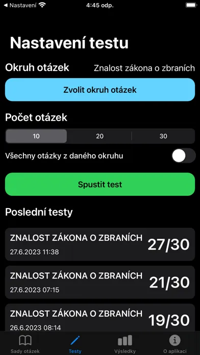 Tangkapan skrin Zbrojní průkaz
