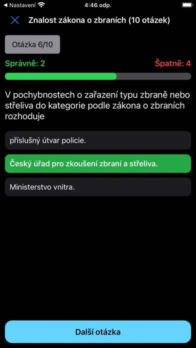 Tangkapan skrin Zbrojní průkaz