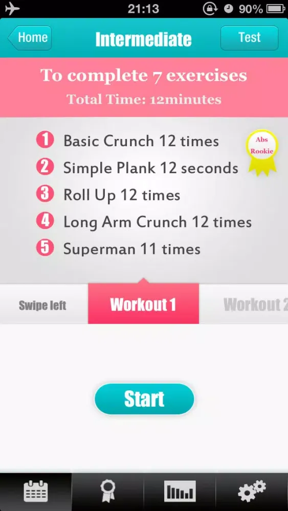 Captures d'écran de Abs Workouts - Getting A Perfect Belly in 12 Days