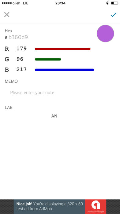 Captures d'écran de Lab Color
