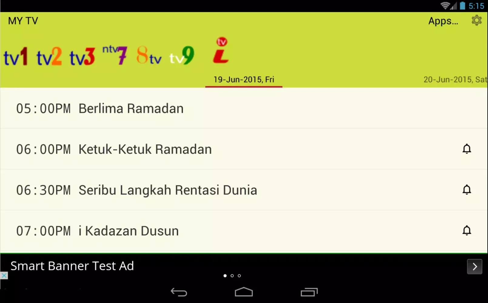 Capturas de pantalla de Malaysia TV Guide v2