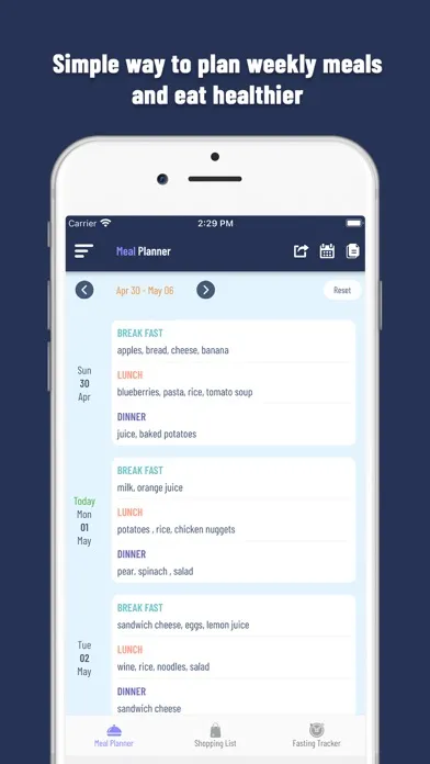 Grocery: Weekly Meal Planner Screenshots