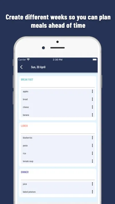 Grocery: Weekly Meal Planner Screenshots