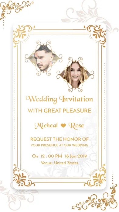 Digital Invitation Card Maker سکرین شاٹس