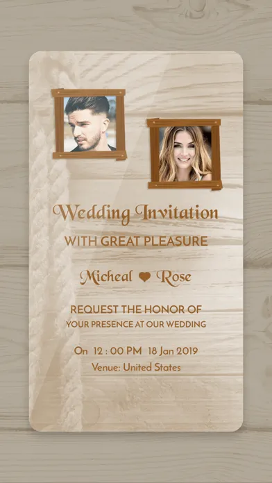 Digital Invitation Card Maker سکرین شاٹس